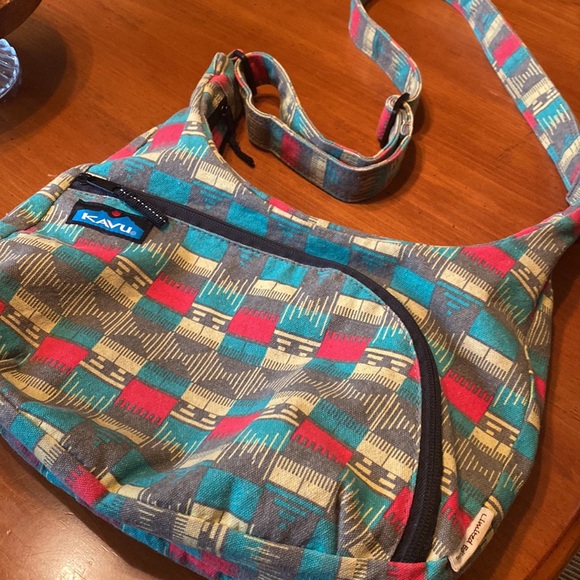 KAVU Limited Edition Sydney Satchel Crossbody Bag Multicolor Boho Adjustable Zip - Picture 3 of 16